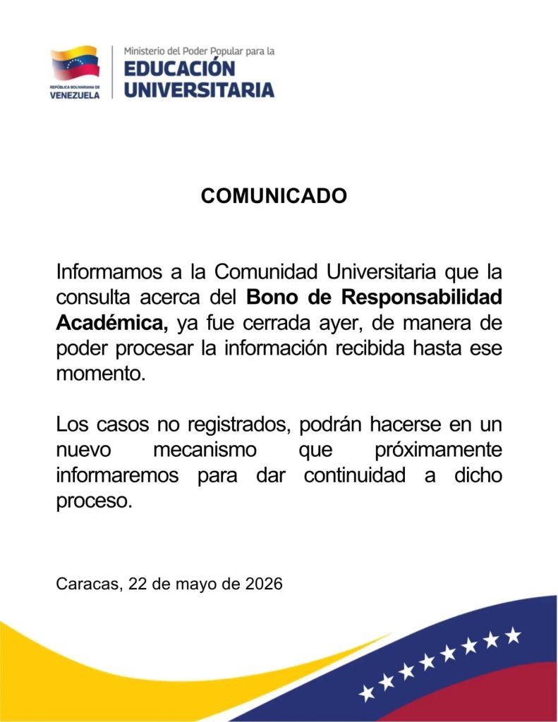 Cierre de la Consulta sobre el Bono de Responsabilidad Académica