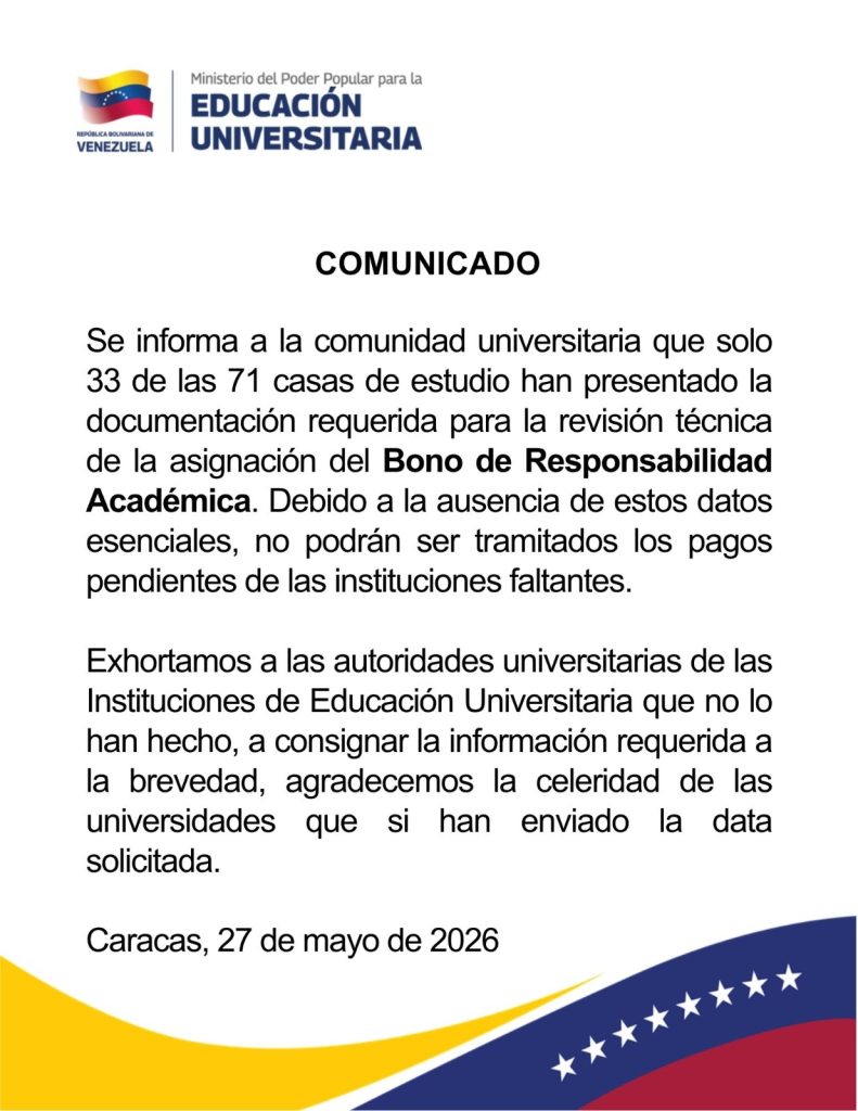 En revisión técnica data de asignación del Bono de Responsabilidad Académica