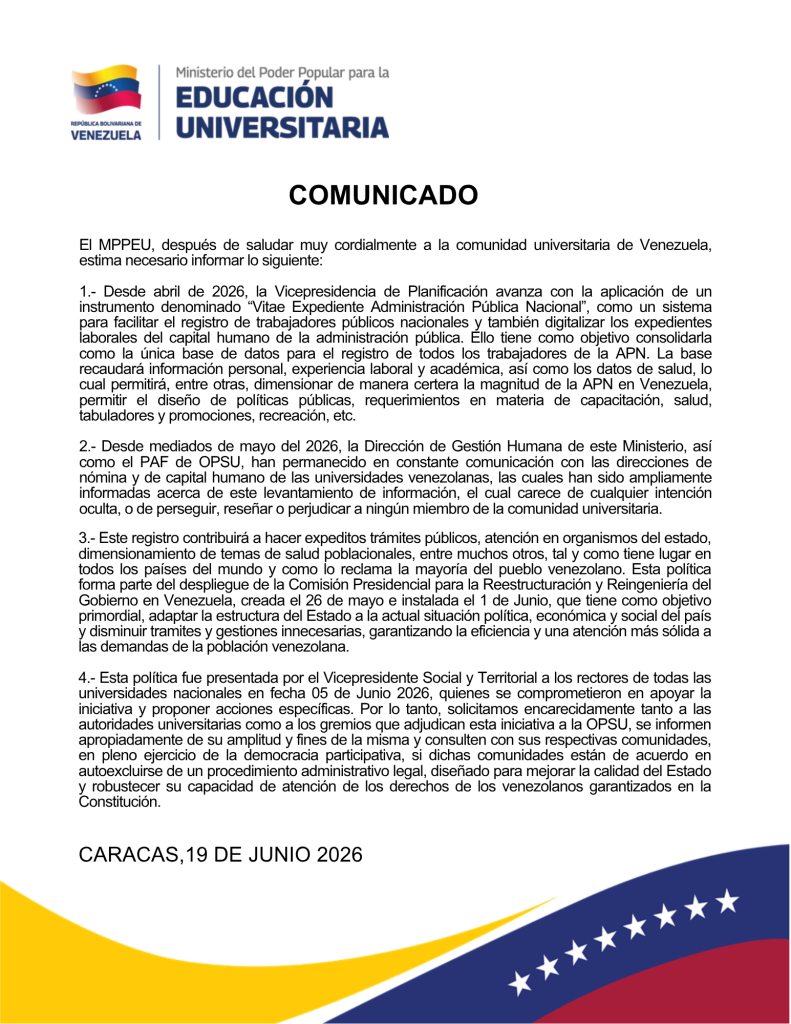 ¡Atención comunidad universitaria!